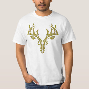 種族のシカ(迷彩柄) Tシャツ