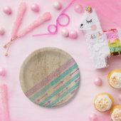 種族のシックな矢のぼろぼろのシックな紙皿の紫色 ペーパープレート (パーティー)