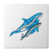 種族のシャチ タイル (正面)