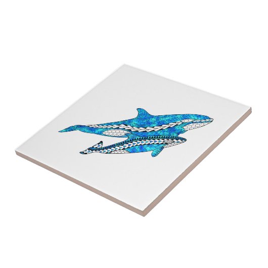 種族のシャチ タイル (側面)