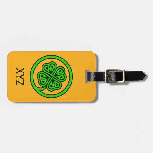 種族のシャムロックのカスタムな荷物のラベル ラゲッジタグ (正面横)