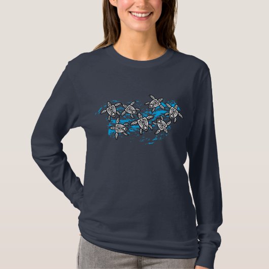 種族のスタイルのカメ Tシャツ (正面)