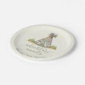 種族のテント小屋のベビーシャワー7"プレート ペーパープレート (アングル)