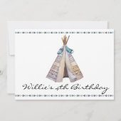 種族のテント小屋の捕虜のワウの誕生日のパーティの招待状 招待状 (裏面)