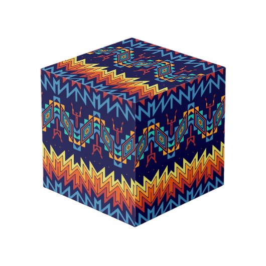 種族のデザインの抽象デザイン フォトキューブ (正面アングル)