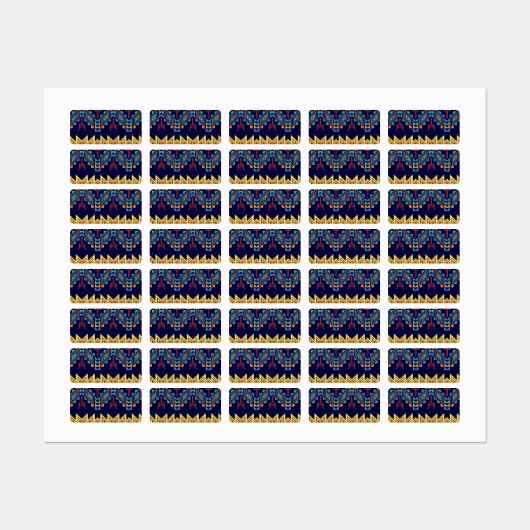 種族のデザインの抽象デザイン ラベル (シート)