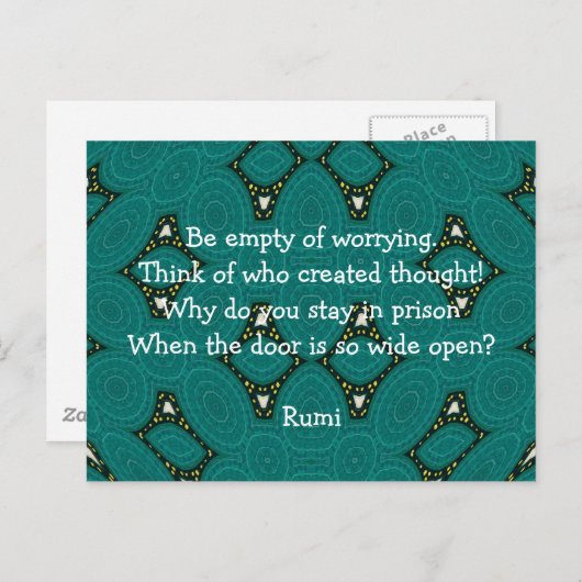 種族のデザインのRumiの感動的な引用文 ポストカード (正面/裏面)