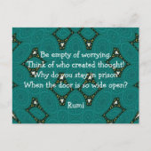 種族のデザインのRumiの感動的な引用文 ポストカード (正面)