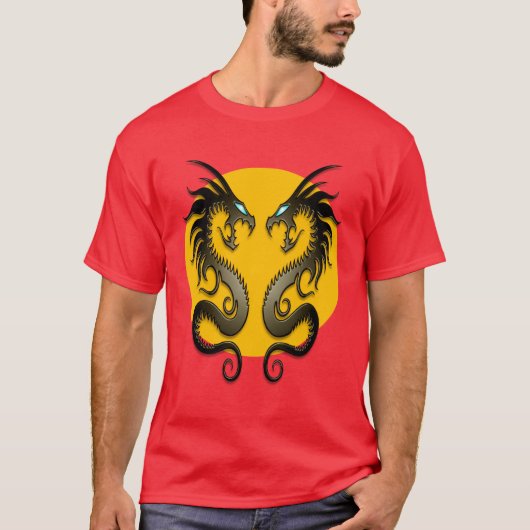 種族のドラゴン(黄色) Tシャツ (正面)