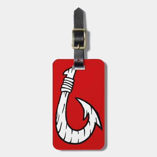 種族のハワイの釣り針 ラゲッジタグ (正面縦)