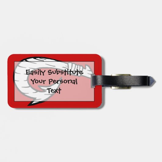 種族のハワイの釣り針 ラゲッジタグ (裏面横)