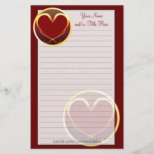 種族のハートの文房具 便箋 (正面)