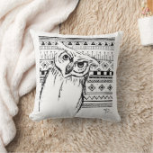 種族のフクロウのデザイン クッション (ブランケット)