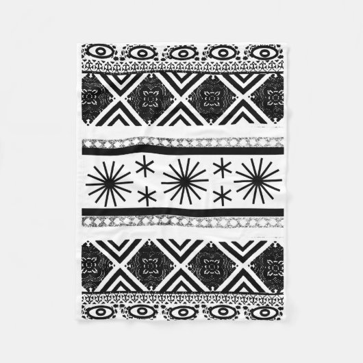 種族のプリントのデザイン フリースブランケット (正面)