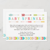 種族のベビーは中立性のシャワーの招待を振りかけます 招待状 (正面/裏面)