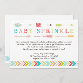 種族のベビーは中立性のシャワーの招待を振りかけます 招待状