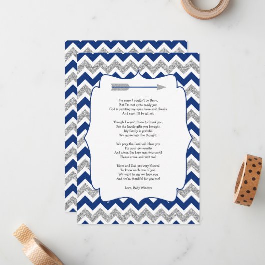 種族のベビーシャワーは詩が付いているノート感謝していしています ノートカード (正面/裏面インサイチュ)