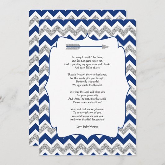 種族のベビーシャワーは詩が付いているノート感謝していしています ノートカード (正面/裏面)