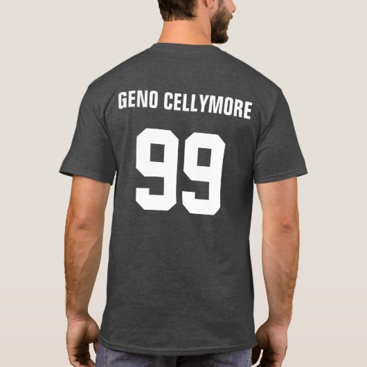 種族のホッケーの氷屋(カスタマイズ可能な) Tシャツ (裏面)