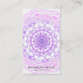 種族のボヘミアの紫色の水彩画の曼荼羅のスケッチ 名刺 (正面)