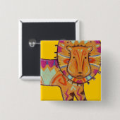 種族のライオン 缶バッジ (正面&裏面)