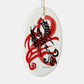 種族のワタリガラスのオーナメント セラミックオーナメント (右)