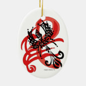 種族のワタリガラスのオーナメント セラミックオーナメント (裏面)