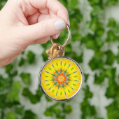 種族の主曼荼羅の星の花のフラクタルKeychain キーホルダー (手)