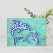 種族の入れ墨のネズミイルカのデュオのプールを囲んでのパーティ 招待状 (スタンド正面)