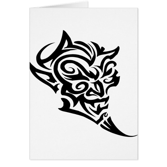 種族の入れ墨の悪魔の顔Satan (正面)