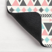 種族の刺激を受けたな珊瑚およびミントパターン マウスパッド (コーナー)