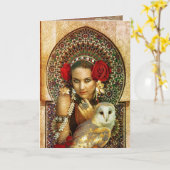 種族の女王の挨拶状 カード (黄色い花)