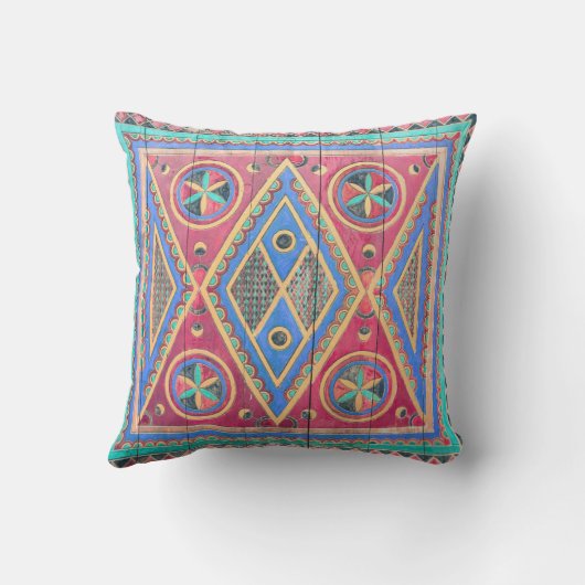 種族の幾何学的なパターンアラビアの木のドア クッション (裏面)