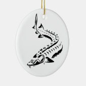 種族の新しく白いオーナメント セラミックオーナメント (右)