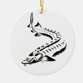 種族の新しく白いオーナメント セラミックオーナメント (正面)