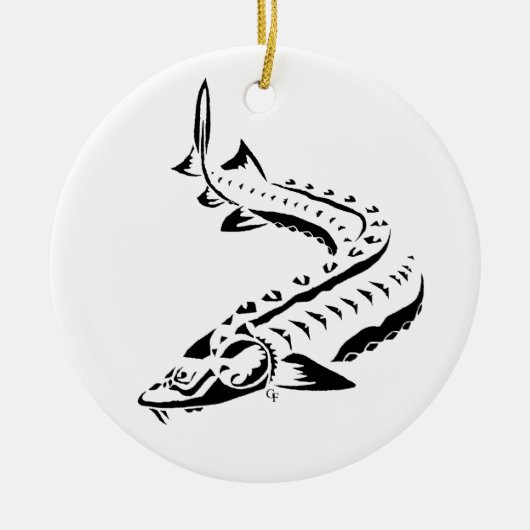 種族の新しく白いオーナメント セラミックオーナメント (正面)