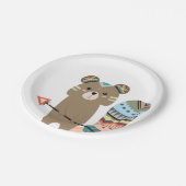 種族の森林森林誕生日のBohoのベビーのリス ペーパープレート (アングル)