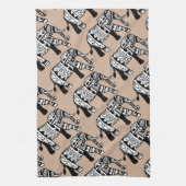 種族の歩く象 キッチンタオル (縦)