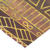 種族の民族のBohoパターン金ゴールドおよび茶色 ショートテーブルランナー (コーナー)