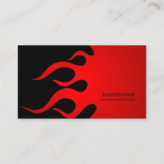 種族の炎の入れ墨の店の名刺 名刺 (裏面)