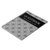 種族の白黒のデザインのゲストブックのノート ノートブック (左側)