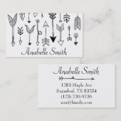 種族の矢のボヘミアの手描きの芸術 名刺 (正面/裏面)