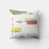 種族の矢の幾何学的な近代美術のカラフル クッション (正面)