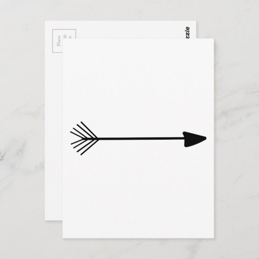 種族の矢の芸術の独身ので黒い矢のカスタム色 ポストカード (正面/裏面)