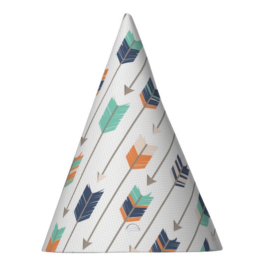 種族の矢の青いオレンジ緑の誕生会の帽子 パーティーハット (右)