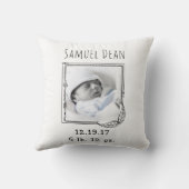 種族の矢のBohoの子供部屋の誕生の発表の写真 クッション (裏面)