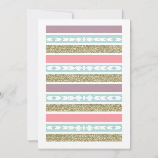 種族の矢%PIPE%の金ゴールド及び真新しい結婚式招待状 招待状 (裏面)