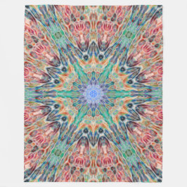 種族の精神の動物のチャクラの曼荼羅 フリースブランケット