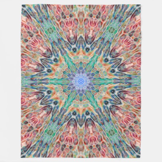 種族の精神の動物のチャクラの曼荼羅 フリースブランケット (正面)