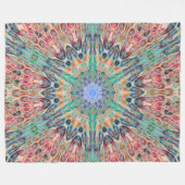 種族の精神の動物のチャクラの曼荼羅 フリースブランケット (正面(横))